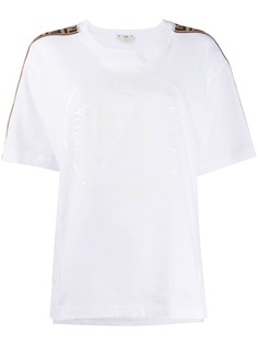 Fendi футболка оверсайз с логотипом