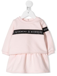 Givenchy Kids платье-свитер с логотипом