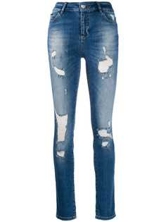 Philipp Plein джинсы скинни с эффектом потертости