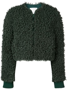 Tibi куртка-бомбер из искусственной овчины