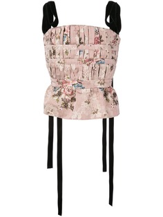 Brock Collection топ корсет с цветочным принтом