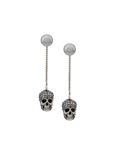 Alexander McQueen серьги-подвески с декором Skull