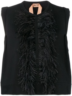 Nº21 топ с перьями