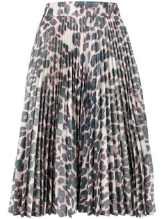 Calvin Klein 205W39nyc плиссированная юбка с леопардовым принтом