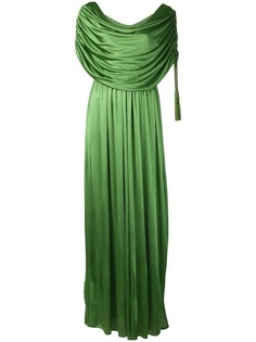 Lanvin длинное платье с драпировкой