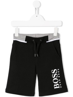 Boss Kids шорты с поясом на шнурке и логотипом