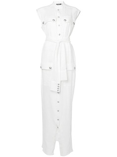 Balmain длинное платье-рубашка