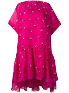 Rochas расклешенное платье с цветочным принтом