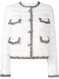 Ermanno Scervino пуховик с трикотажной отделкой