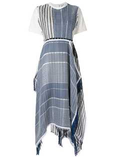 JW Anderson полосатое платье с асимметричным подолом