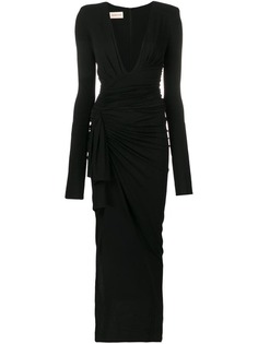 Alexandre Vauthier платье с глубоким V-образным вырезом