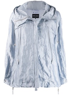 Giorgio Armani куртка на молнии с эффектом металлик