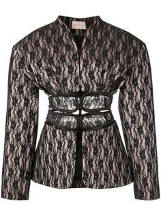 Christopher Kane кружевной жакет с вырезными деталями