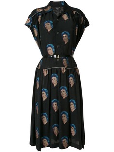 Undercover платье-рубашка с принтом Bowie