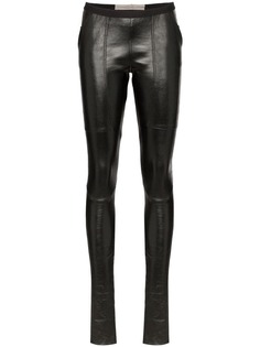 Rick Owens кожаные легинсы