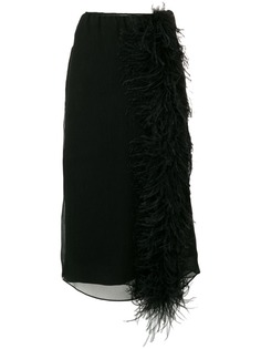 Prada юбка с перьями