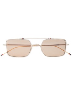 Thom Browne Eyewear солнцезащитные очки-авиаторы в квадратной оправе
