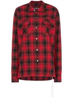 Mastermind Japan logo print check shirt