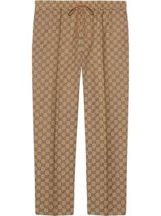 Gucci спортивные брюки с узором GG