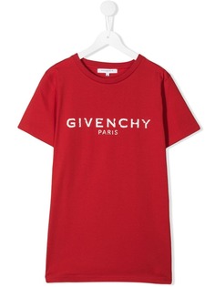 Givenchy Kids футболка с контрастным логотипом