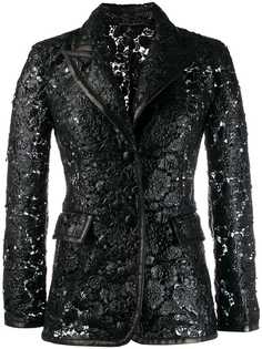 Ermanno Scervino блейзер с цветочной вышивкой