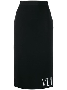 Valentino юбка-карандаш с логотипом