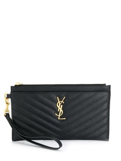 Saint Laurent стеганый клатч Monogram