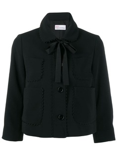 Red Valentino укороченный жакет с фестонами