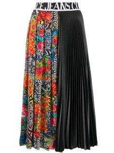 Versace Jeans Couture плиссированная юбка миди с принтом