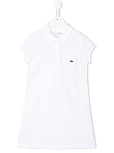 Lacoste Kids платье-поло с вышитым логотипом