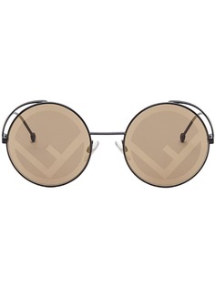 Fendi Eyewear солнцезащитные очки Fendirama с круглой оправе