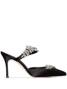 Manolo Blahnik декорированные мюли Lurum