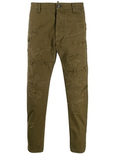 Dsquared2 брюки карго с эффектом потертости