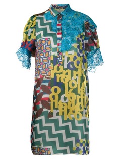 Kolor платье-трапеция в технике пэчворк