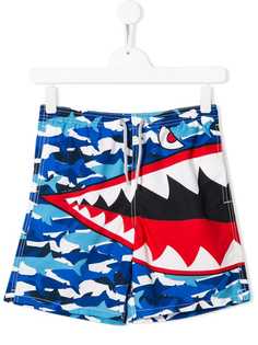 Mc2 Saint Barth Kids плавки-шорты Army Shark