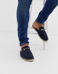 Темно-синие замшевые мюли ASOS DESIGN - Темно-синий