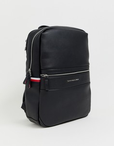 Черный рюкзак из искусственной кожи Tommy Hilfiger - Черный