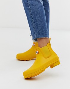 Желтые резиновые ботинки челси Hunter original - Желтый
