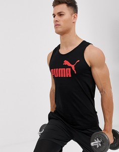 Черная майка с логотипом Puma - Черный
