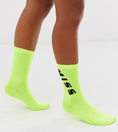 Неоновые носки с логотипом Miss Sixty - Желтый