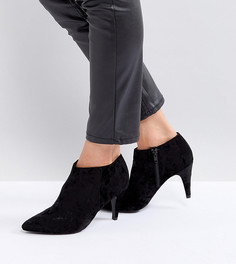 Бархатные ботильоны с острым носком New Look - Черный