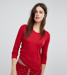 Пижамный лонгслив Esprit - Красный