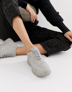 Серовато-стальные кроссовки на массивной подошве Public Desire Blend - Серый