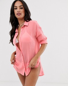 Пляжная рубашка персикового цвета Seafolly - Розовый