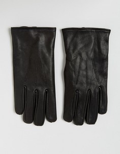 Черные кожаные перчатки Classic - Черный French Connection