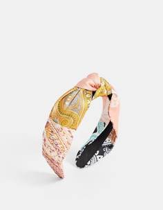Негибкий обруч для волос в стиле пэчворк Stradivarius