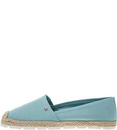 Слипоны Текстильные слипоны мятного цвета Tommy Hilfiger