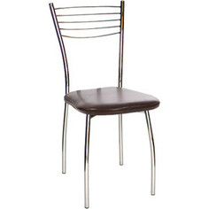 Стул Leset Остин 4 хром/экокожа коричневый крокодил