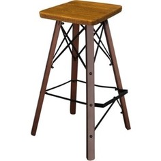 Барный стул Sheffilton SHT-ST9/S80 дуб брашированный / темный орех