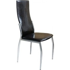 Стул Leset 7312 хром/экокожа черный крокодил